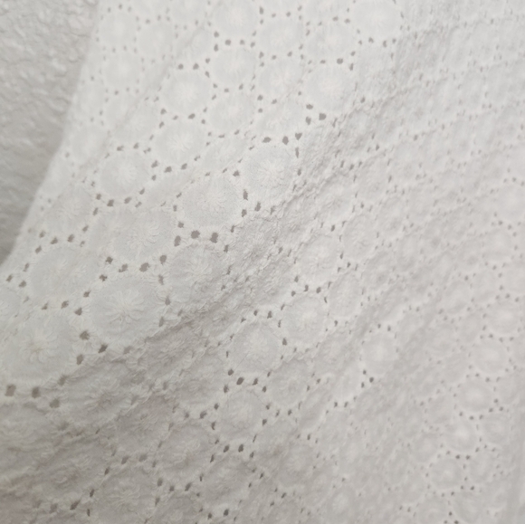 Love Reign Jr Women's White Fit & flare Eyelet Sleeveless dress Small Short - Picture 4 of 11